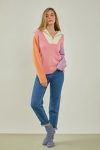 Load image into Gallery viewer, Colorblock Zip Pullover Sweater
