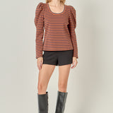 Puff Sleeve Knit Top