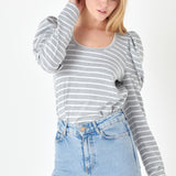 Puff Sleeve Knit Top