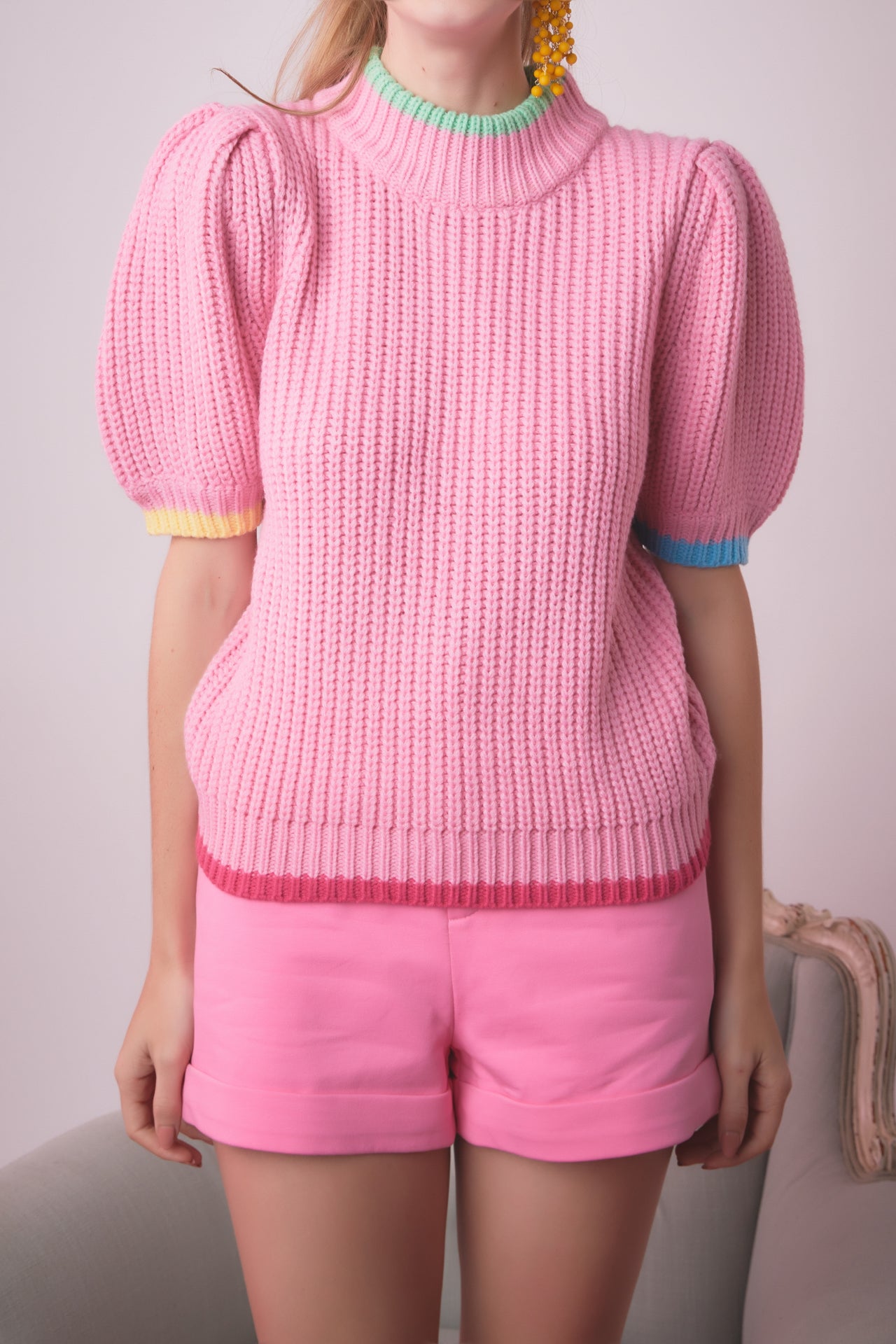 Sweater with different sales colored sleeves