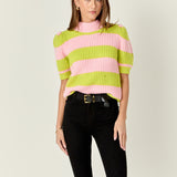 Stripe Mockneck Sweater