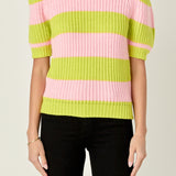 Stripe Mockneck Sweater