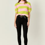 Stripe Mockneck Sweater
