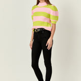 Stripe Mockneck Sweater