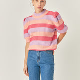 Stripe Mockneck Sweater