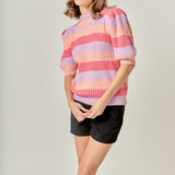 Stripe Mockneck Sweater