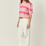 Stripe Mockneck Sweater