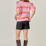 Stripe Mockneck Sweater
