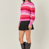 Stripe Mockneck Sweater