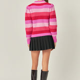 Stripe Mockneck Sweater