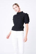 Load image into Gallery viewer, Pom Pom Puff Sleeve Sweater
