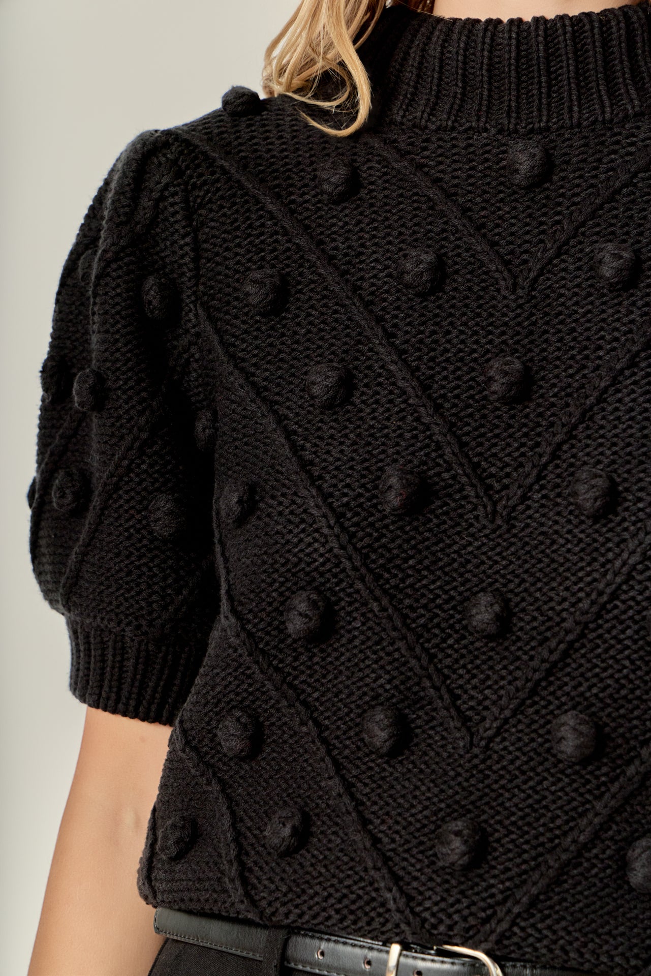 Pom Pom Puff Sleeve Sweater – English Factory