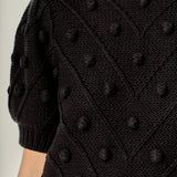 Pom Pom Puff Sleeve Sweater