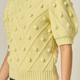 Pom Pom Puff Sleeve Sweater