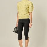 Pom Pom Puff Sleeve Sweater