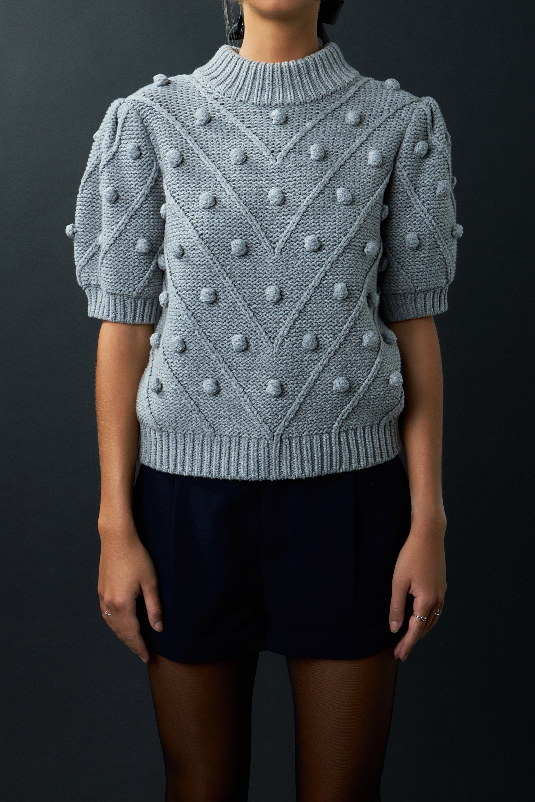 Pom Pom Sweater Grey
