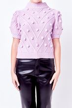 Load image into Gallery viewer, Pom Pom Puff Sleeve Sweater
