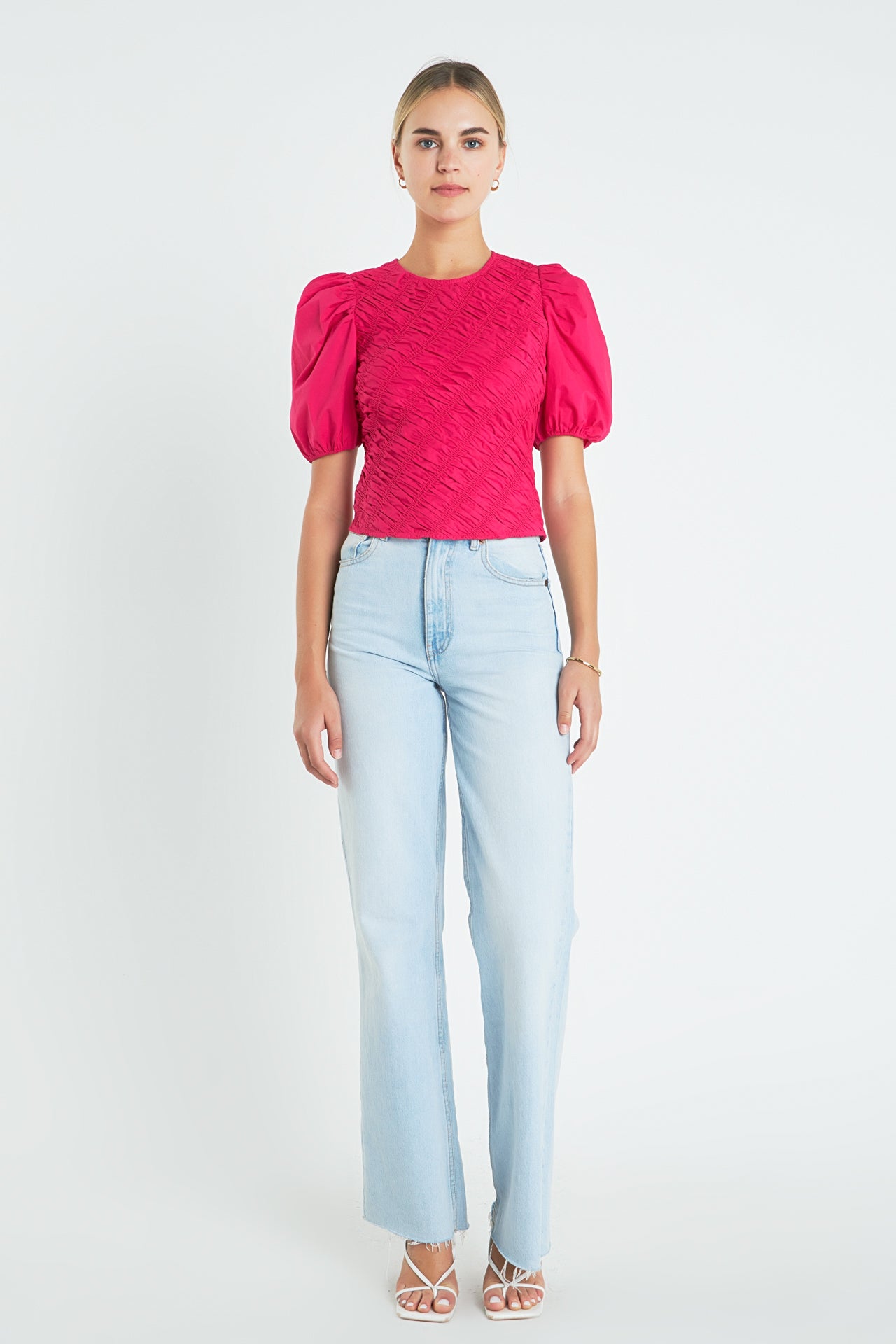 Asymmetrical Smocked Top