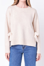 Load image into Gallery viewer, Side Tie Crewneck Sweater
