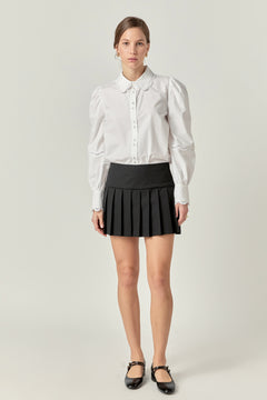 Pleats Detailed Mini Skort