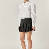 Pleats Detailed Mini Skort