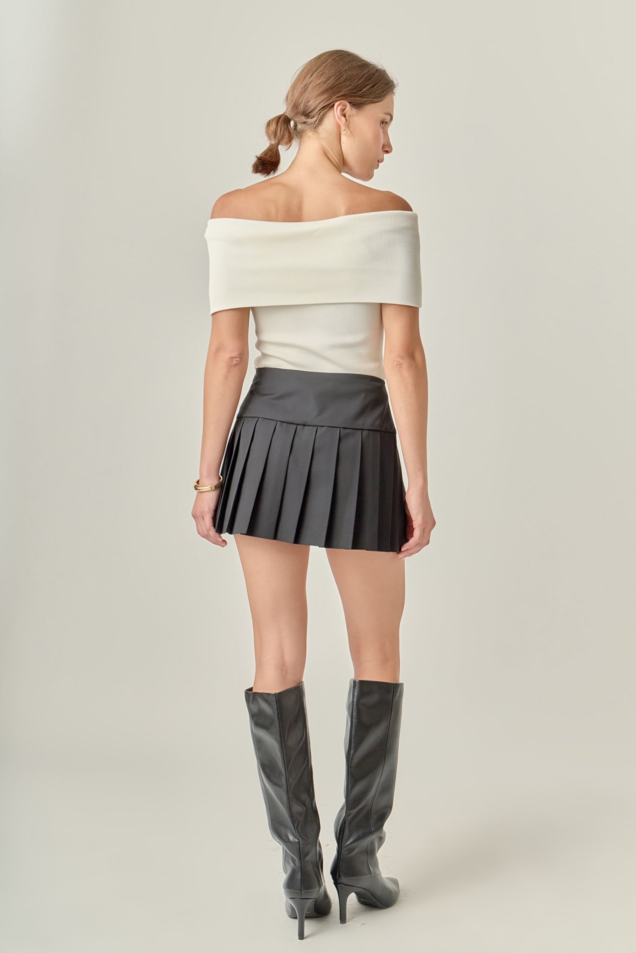 Pleats Detailed Mini Skort – English Factory