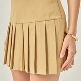 Pleats Detailed Mini Skort