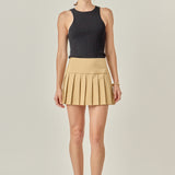 Pleats Detailed Mini Skort