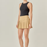Pleats Detailed Mini Skort