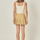Pleats Detailed Mini Skort