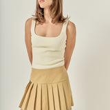 Pleats Detailed Mini Skort