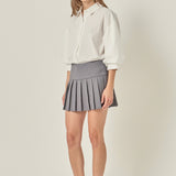 Pleats Detailed Mini Skort