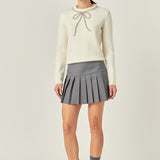 Pleats Detailed Mini Skort