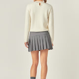 Pleats Detailed Mini Skort