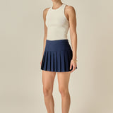 Pleats Detailed Mini Skort