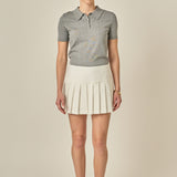 Pleats Detailed Mini Skort