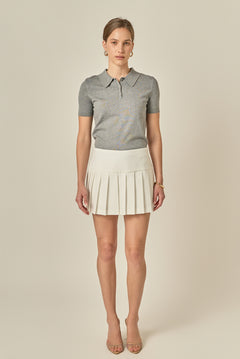 Pleats Detailed Mini Skort