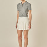 Pleats Detailed Mini Skort