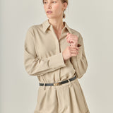 Long Sleeve Collared Romper