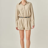 Long Sleeve Collared Romper