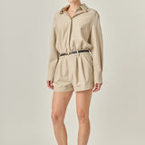 Long Sleeve Collared Romper