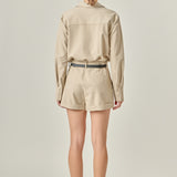 Long Sleeve Collared Romper
