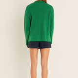 High-waisted Cuffed Shorts in Navy