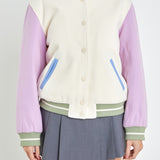 Colorblock Bomber Jacket