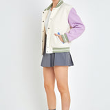 Colorblock Bomber Jacket