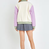 Colorblock Bomber Jacket