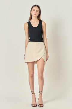 High Waist Overlay Skort