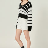 V-neck Striped Sweater