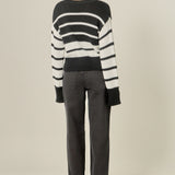 V-neck Striped Sweater