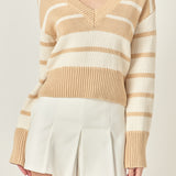 V-neck Striped Sweater